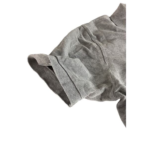 Polo Ralph Lauren Mens L Classic Polo Shirt Short Sleeve Light Gray Navy Logo - Picture 6 of 7